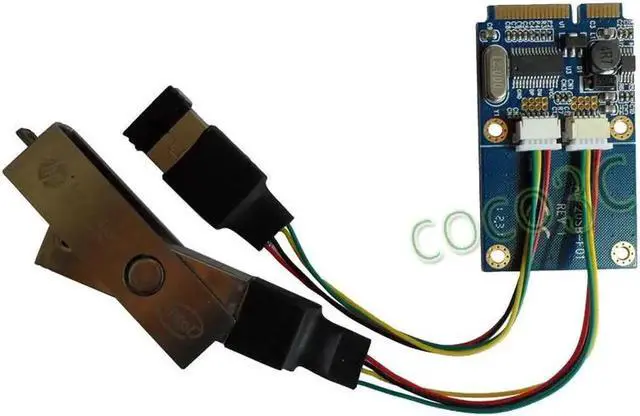 Alt view image 4 of 6 - Mini PCI-e to USB 2.0 2 ports adapter +2 USB2.0 cable mini card support USB WiFi , bluetooth adapter U Flash Card