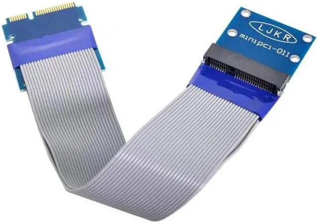 Alt view image 7 of 7 - Aomoproing Flexible Mini PCI Express PCI-e Mini Card Extender 52pin Male to Female Extension FFC Cable