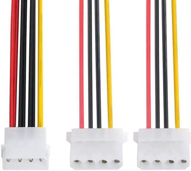 Alt view image 6 of 7 - Aomoproing IDE 4 Pin to Dual IDE Y Splitter 10cm Hard Disk Power Supply Extension Cable