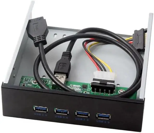 Alt view image 3 of 5 - Aomoproing USB 3.0 HUB 4 Ports Front Panel to Motherboard 20Pin Connector Cable for 5.25" CD-ROM Bay U3-110