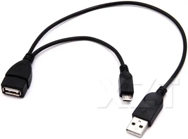Alt view image 3 of 3 - Micro USB Male to USB A Male &Female Adapter Cable for SAMSUNG for SONY Y Splitter OTG Cable