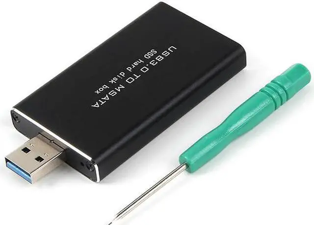 Main image of MSATA to USB 5Gbps USB 3.0 to mSATA SSD Enclosure USB3.0 to mSATA Case Hard Disk Adapter M2 SSD External HDD Mobile Box ASM1153E