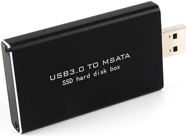 Alt view image 6 of 6 - MSATA to USB 5Gbps USB 3.0 to mSATA SSD Enclosure USB3.0 to mSATA Case Hard Disk Adapter M2 SSD External HDD Mobile Box ASM1153E