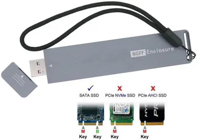 Alt view image 2 of 7 - Aomoproing B/M-key NGFF M2 SSD to USB 3.0 External PCBA Conveter Adapter Card Flash Disk Type U3-037