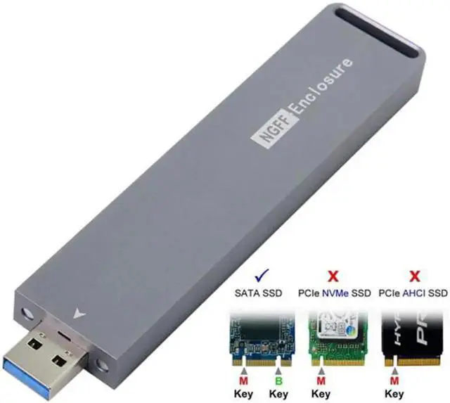 Alt view image 7 of 7 - Aomoproing B/M-key NGFF M2 SSD to USB 3.0 External PCBA Conveter Adapter Card Flash Disk Type U3-037