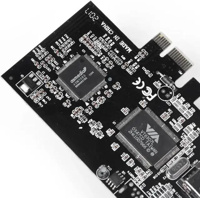 Alt view image 6 of 6 - PCI-E PCI Express FireWire 1394a IEEE 1394 Controller Card with Firewire Cable Add On Cards firewire controller cards