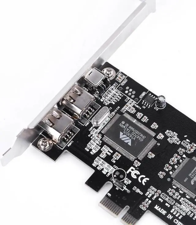 Alt view image 3 of 6 - PCI-E PCI Express FireWire 1394a IEEE 1394 Controller Card with Firewire Cable Add On Cards firewire controller cards
