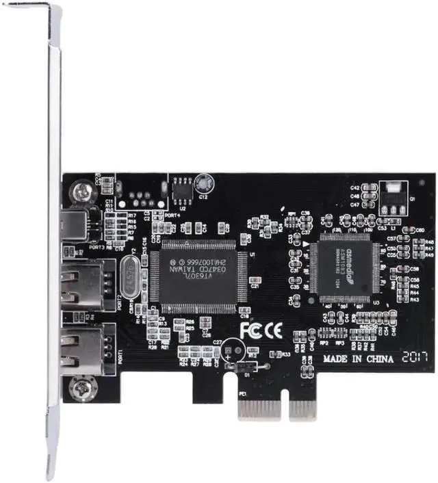 Alt view image 2 of 6 - PCI-E PCI Express FireWire 1394a IEEE 1394 Controller Card with Firewire Cable Add On Cards firewire controller cards