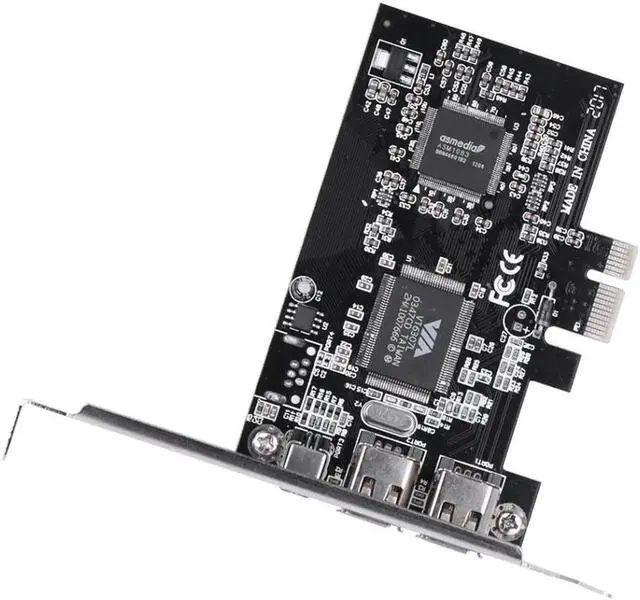 Alt view image 5 of 6 - PCI-E PCI Express FireWire 1394a IEEE 1394 Controller Card with Firewire Cable Add On Cards firewire controller cards