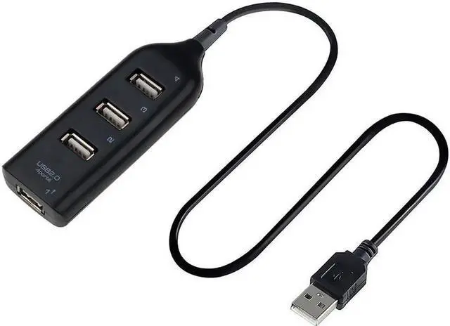Alt view image 3 of 5 - Mini USB 2.0 Hi Speed 4 Port USB Hub Splitter Hub Phone Data Charging Adapter For PC Computer For Portable Hard Drives