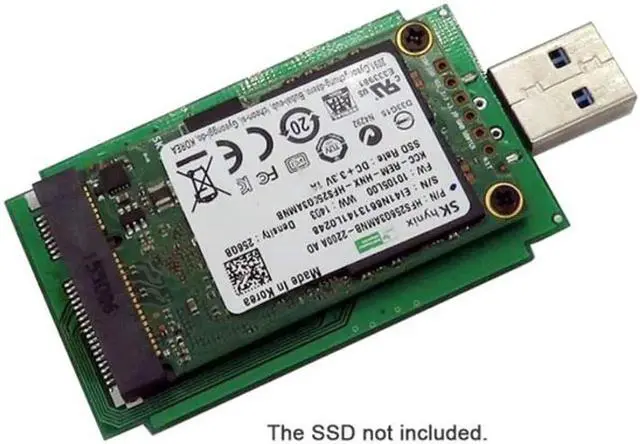 Alt view image 4 of 7 - Aomoproing Mini PCI-E mSATA to USB 3.0 External SSD PCBA Conveter Adapter Pen Driver Card with Case U3-294