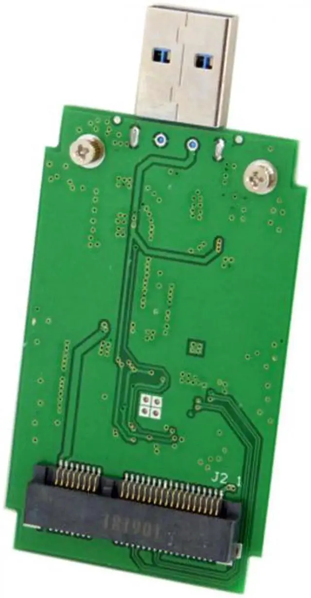 Alt view image 5 of 7 - Aomoproing Mini PCI-E mSATA to USB 3.0 External SSD PCBA Conveter Adapter Pen Driver Card with Case U3-294