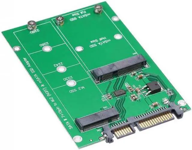 Main image of Aomoproing 2 in 1 Combo Mini PCI- E 2 Lane M.2 NGFF & mSATA SSD to SATA 3.0 III Adapter Converter PCBA