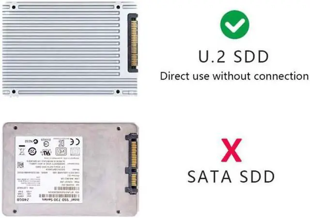 Alt view image 3 of 7 - Aomoproing Oculink SFF-8611 to U.2 U.3 SFF-8639 NVME PCIe PCI-Express SSD Cable for Mainboard SSD
