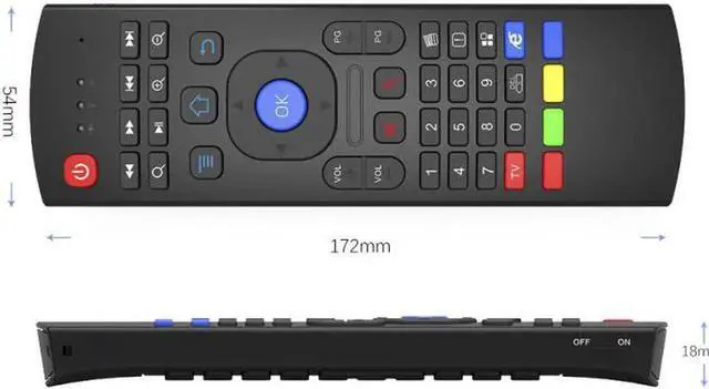 Alt view image 5 of 5 - Aomoproing Qwerty Keyboard for Smart TV Android TV box KODI XBMC MXQ MX3 M8S+T8 QBox 2.4GHz Wireless Remote Control Fly Air Mouse