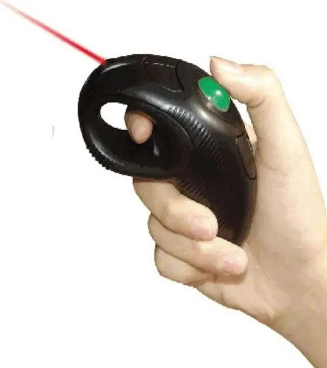 Main image of 2.4GHz air thumb control handheld wireless mouse pointer with optical tracking ball laser beam Y-10L handheld trackball mouse