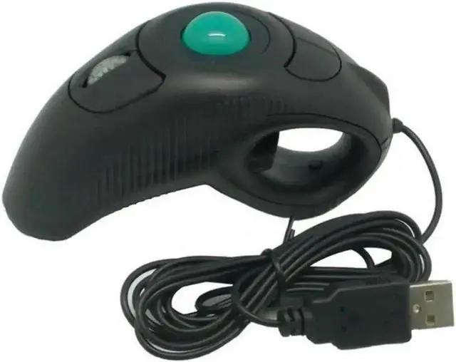 Alt view image 4 of 4 - Wired USB Handheld Mouse Finger Using Optical Track Ball Gamer Mouse