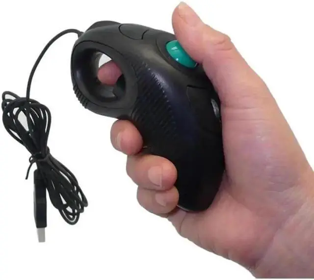 Main image of Wired USB Handheld Mouse Finger Using Optical Track Ball Gamer Mouse