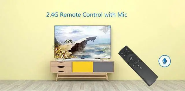 Alt view image 5 of 6 - Aomoproing Tikigogo 2.4G Wireless Gyroscope Air Mouse T1M with Microphone Mic Voice Search IR Learning Remote Control PK G10 T2 Air Mouse