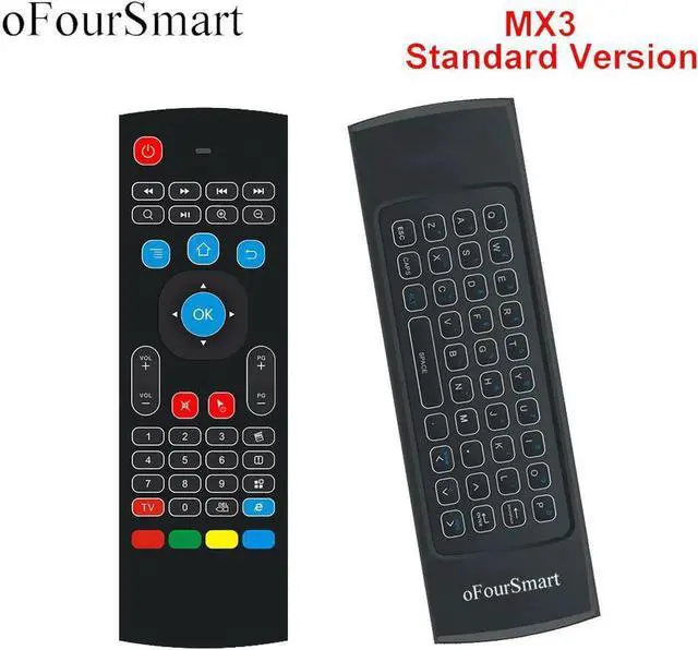 Main image of Aomoproing Updated 2.4G Fly Air Mouse MX3 Wireless Remote Control Wireless Qwerty Keyboard for Smart TV TV box T95Z Plus/X96 mini Projector