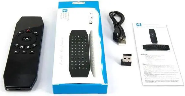 Alt view image 4 of 6 - Aomoproing T5 Mic 2.4G Wireless Fly Air Mouse with Microphone Voice Universal Remote Control Keyboard IR Learning For Android TV Box PC T3