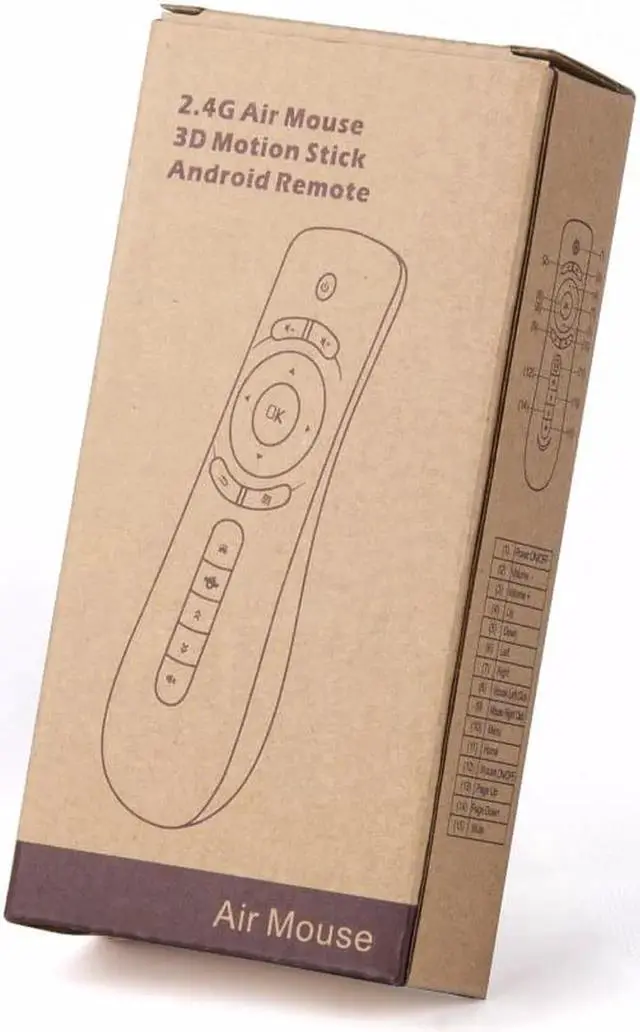 Alt view image 3 of 5 - Aomoproing Mini Fly Air Mouse with Gyroscope T2 AF106 2.4G Wireless 3D Android Remote Controller Sensing airmouse for Smart TV Top Quality