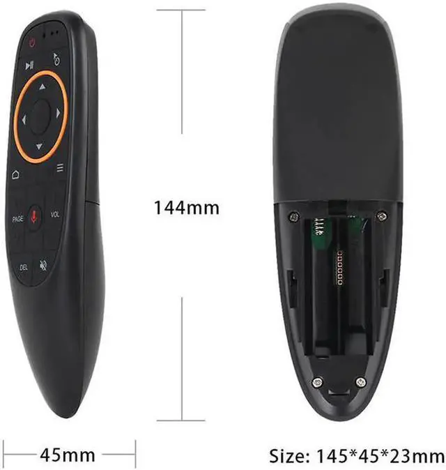 Alt view image 5 of 6 - Aomoproing G10 Air Mouse Voice Control 2.4GHz Wireless Google Microphone USB Receiver Gyro Sensing Smart Remote Control for Android TV BOX