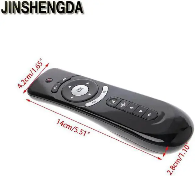 Alt view image 2 of 6 - Aomoproing JINSHENGDA TV Remote Control T2 Fly Air Mouse 2.4G Wireless 3D Gyro Motion Stick Remote Control For PC Smart TV