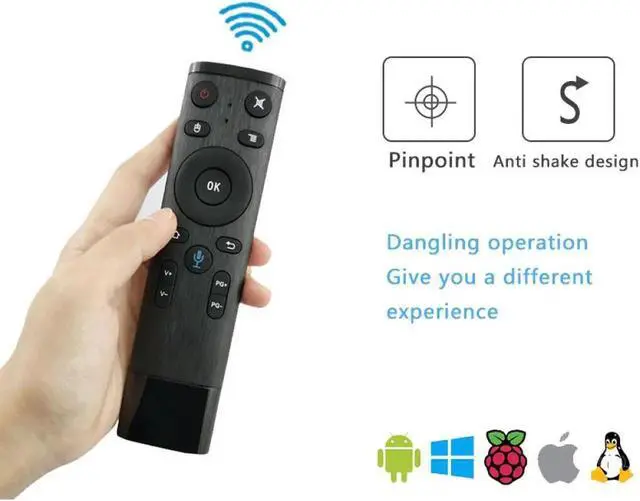 Alt view image 3 of 6 - Aomoproing Kfun Air Mouse Wireless 2.4G Gyroscope Remote Control For Android Smart Mini PC/TV BOX PC Android Windows Mac OS Linux