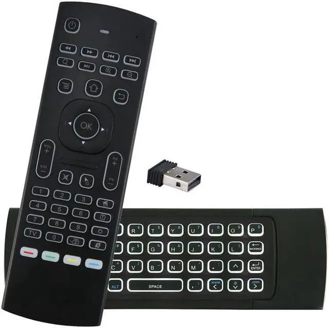 Alt view image 3 of 6 - Aomoproing MX3 MX3-L Backlit Air Mouse T3 Smart Remote Control 2.4G RF Wireless Keyboard For Android Linux Mac OS Gyro remote MX3L