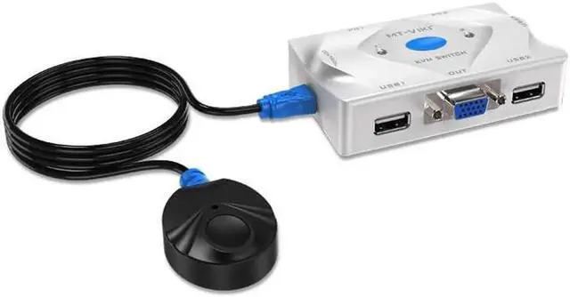 Alt view image 5 of 6 - MT-VIKI VGA KVM Switch Computer Shared Monitor USB Keyboard Mouse 2 in 1 out hot key switch MT-201KL