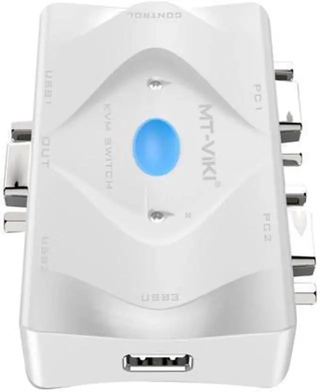 Alt view image 3 of 6 - MT-VIKI VGA KVM Switch Computer Shared Monitor USB Keyboard Mouse 2 in 1 out hot key switch MT-201KL