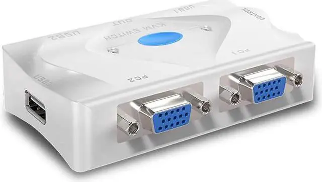 Alt view image 6 of 6 - MT-VIKI VGA KVM Switch Computer Shared Monitor USB Keyboard Mouse 2 in 1 out hot key switch MT-201KL