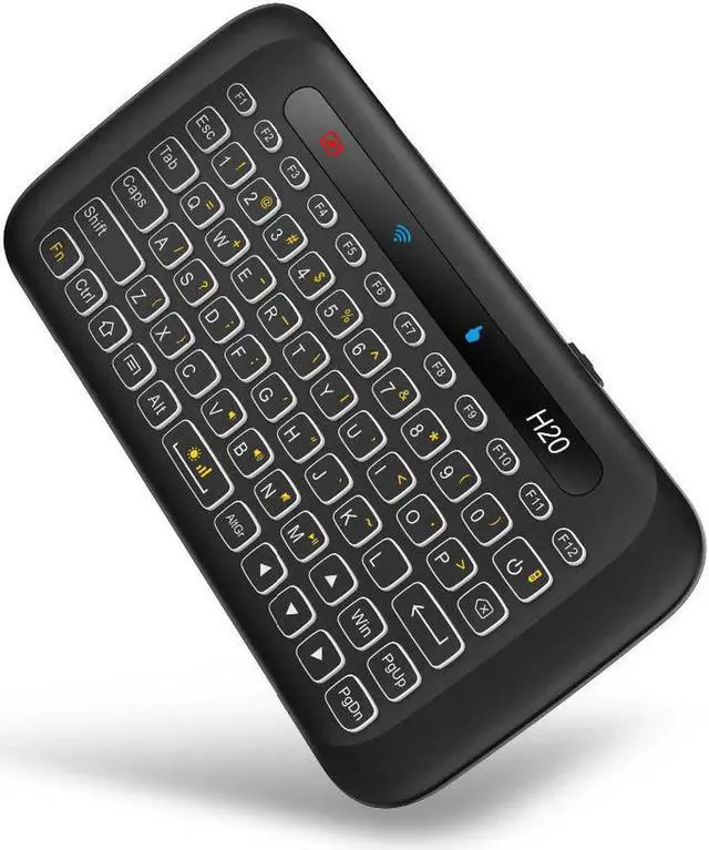 Alt view image 3 of 6 - Aomoproing H20 Wireless Keyboard Backlight Full Screen Touchpad Handheld Remote Control Mini 2.4G Fly Air Mouse For Laptop X96 Mini Android