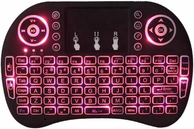 Alt view image 5 of 6 - Aomoproing Backlit i8 Air Mouse Mini Wireless Keyboard Touchpad Remote Control for Android TV BOX X96 T95 Backlight PC PS3 Gamepad Hebrew