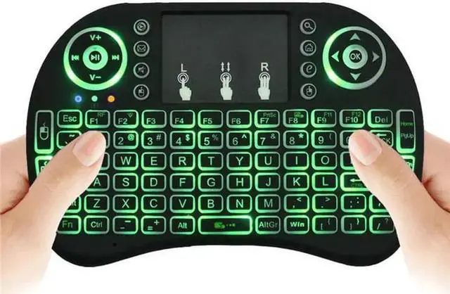 Alt view image 6 of 6 - Aomoproing Backlit i8 Air Mouse Mini Wireless Keyboard Touchpad Remote Control for Android TV BOX X96 T95 Backlight PC PS3 Gamepad Hebrew