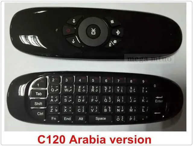 Alt view image 5 of 6 - Aomoproing 6 axes Gyroscope C120 Fly Air Mouse Wireless TV BOX Keyboard 2.4G Rechargeable Remote Controller for Android Linux Windows Mac O