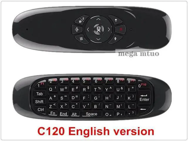 Alt view image 6 of 6 - Aomoproing 6 axes Gyroscope C120 Fly Air Mouse Wireless TV BOX Keyboard 2.4G Rechargeable Remote Controller for Android Linux Windows Mac O