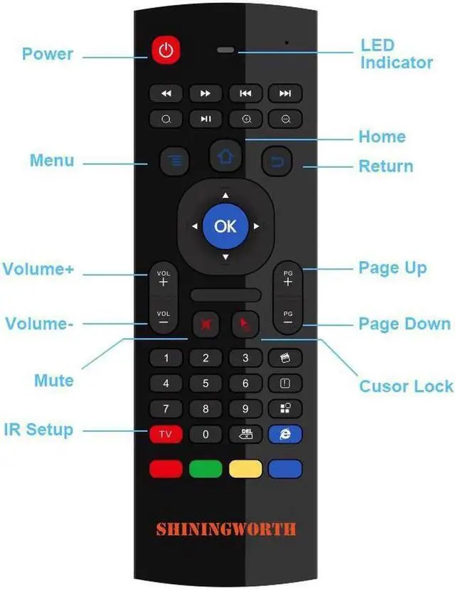 Alt view image 5 of 6 - Aomoproing MX3 2.4GHz Wireless 6 axis Air Mouse with Keyboard Remote Control for Smart TV Android TV Box PC Laptop HTPC Smart Projector
