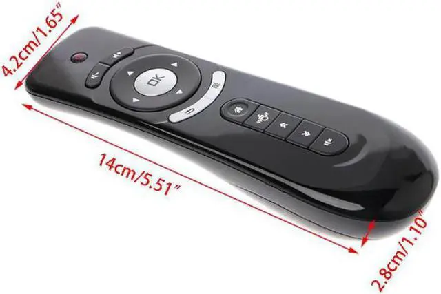 Alt view image 6 of 6 - Aomoproing 2.4GHz Fly Air Mouse T2 Remote Control Wireless 3D Gyro Motion Stick For 3D Sense Game PC Android TV Box Google TV Smart TV