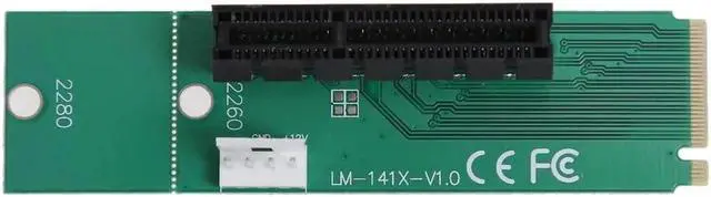 Alt view image 2 of 6 - M.2 SSD To PCI-E PCIE PCI Express 4X Riser Card Converter Adapter Card Support 82 * 22 mm