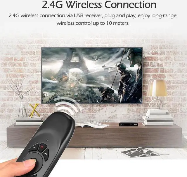 Alt view image 4 of 6 - Aomoproing 2.4G Air Mouse Portable Wireless Keyboard Multi-language Remote Control 6-Axis Motion Sensing For Smart TV Android TV BOX PC