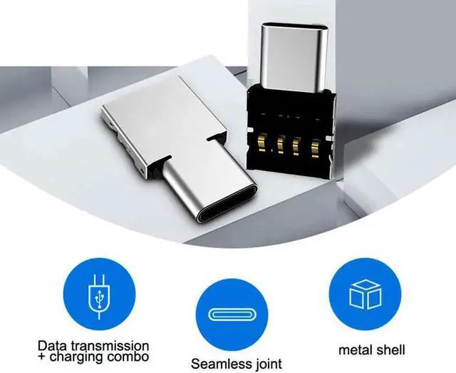 Alt view image 5 of 7 - Type C USB C to USB 2.0 OTG Adapter for Xiaomi Mi A1 For Samsung Galaxy S8 Plus Oneplus 5T Macbook Pro Type C OTG Converter