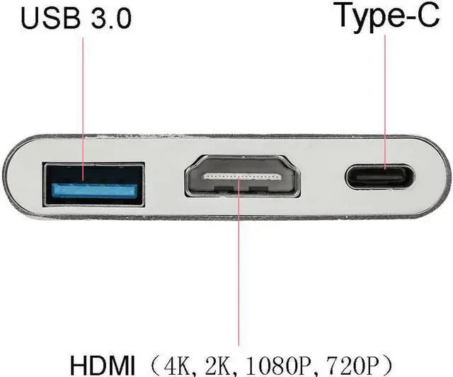 Alt view image 2 of 6 - Type C To 4K HDMI USB 3.0 Charging HUB Adapter USB C 3.1 Converter For Macbook Hi Speed laptop accessories usb splitter port