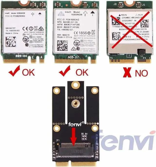 Alt view image 2 of 6 - M.2 NGFF to Mini PCI-E (PCIe+USB) Adapter For M.2 Wifi Bluetooth Wireless Wlan Card PCI Express Card Adapter For Laptop