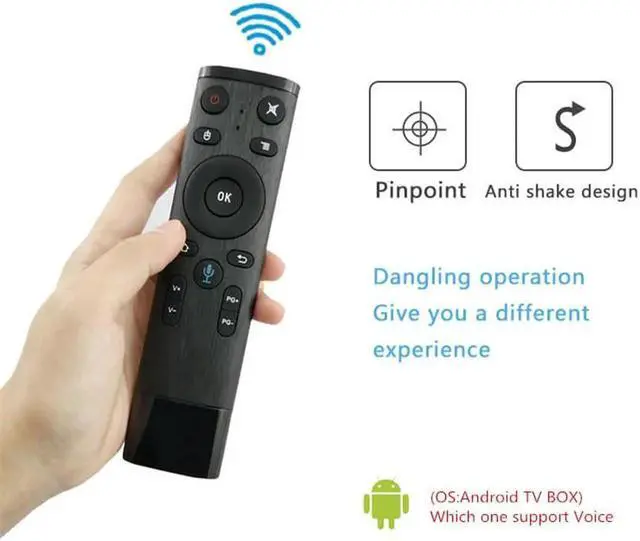 Alt view image 2 of 6 - Aomoproing Q5 Voice control air mouse with voice microphone 2.4G wireless Q5 remote control For Smart tv/Android Box/PC NO IR Function