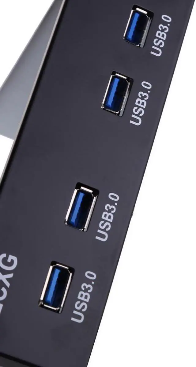 Alt view image 5 of 6 - External 5.25" Drive Bay USB 3.0 Front Panel Floppy Disk Bay 4 Ports usb charger Bracket with 60cm cable USB HUB splitter