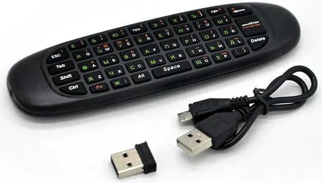 Alt view image 5 of 6 - Aomoproing C120 All in one 2.4G air mouse Rechargeable Wireless remote control Keyboard for Android TV Box Computer Russian English Version