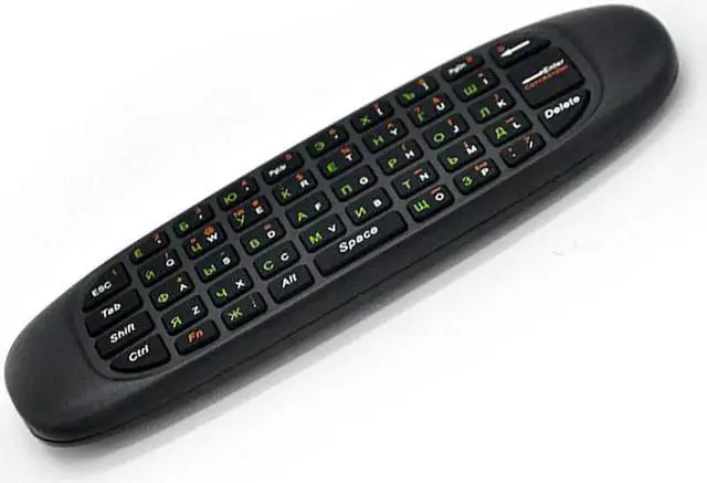 Alt view image 4 of 6 - Aomoproing C120 All in one 2.4G air mouse Rechargeable Wireless remote control Keyboard for Android TV Box Computer Russian English Version