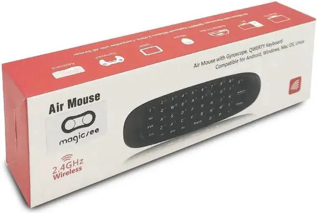 Alt view image 2 of 6 - Aomoproing C120 All in one 2.4G air mouse Rechargeable Wireless remote control Keyboard for Android TV Box Computer Russian English Version